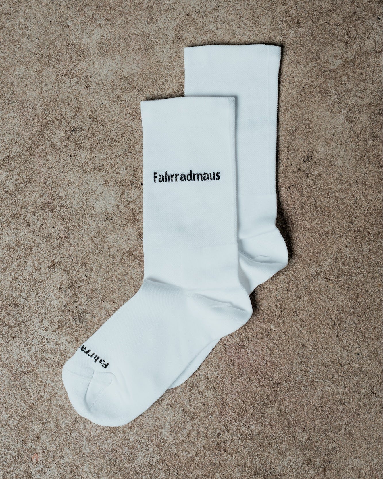 Fahrradmaus-Socken Weiß/Schwarz