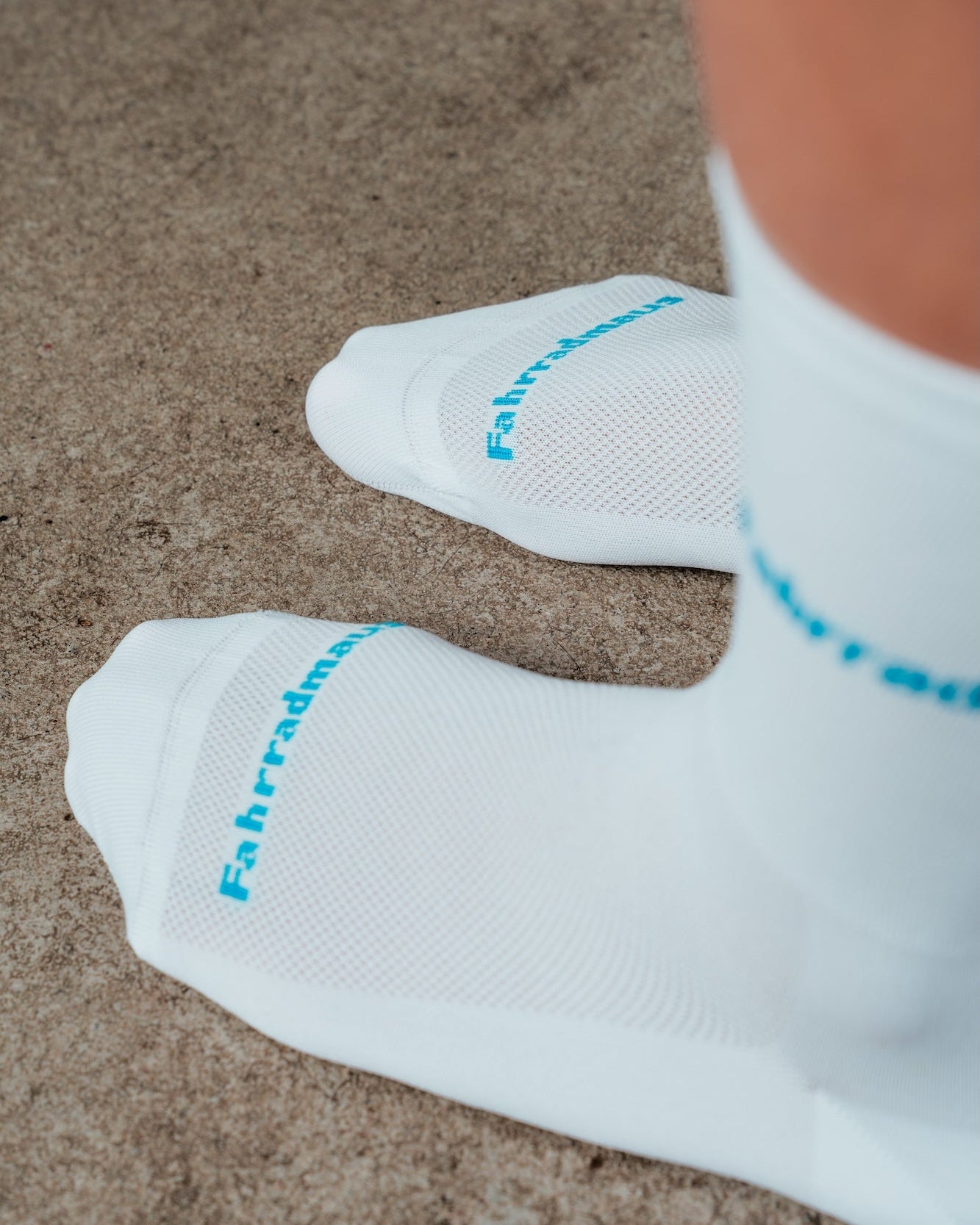 Fahrradmaus-Socken Weiß/Blau