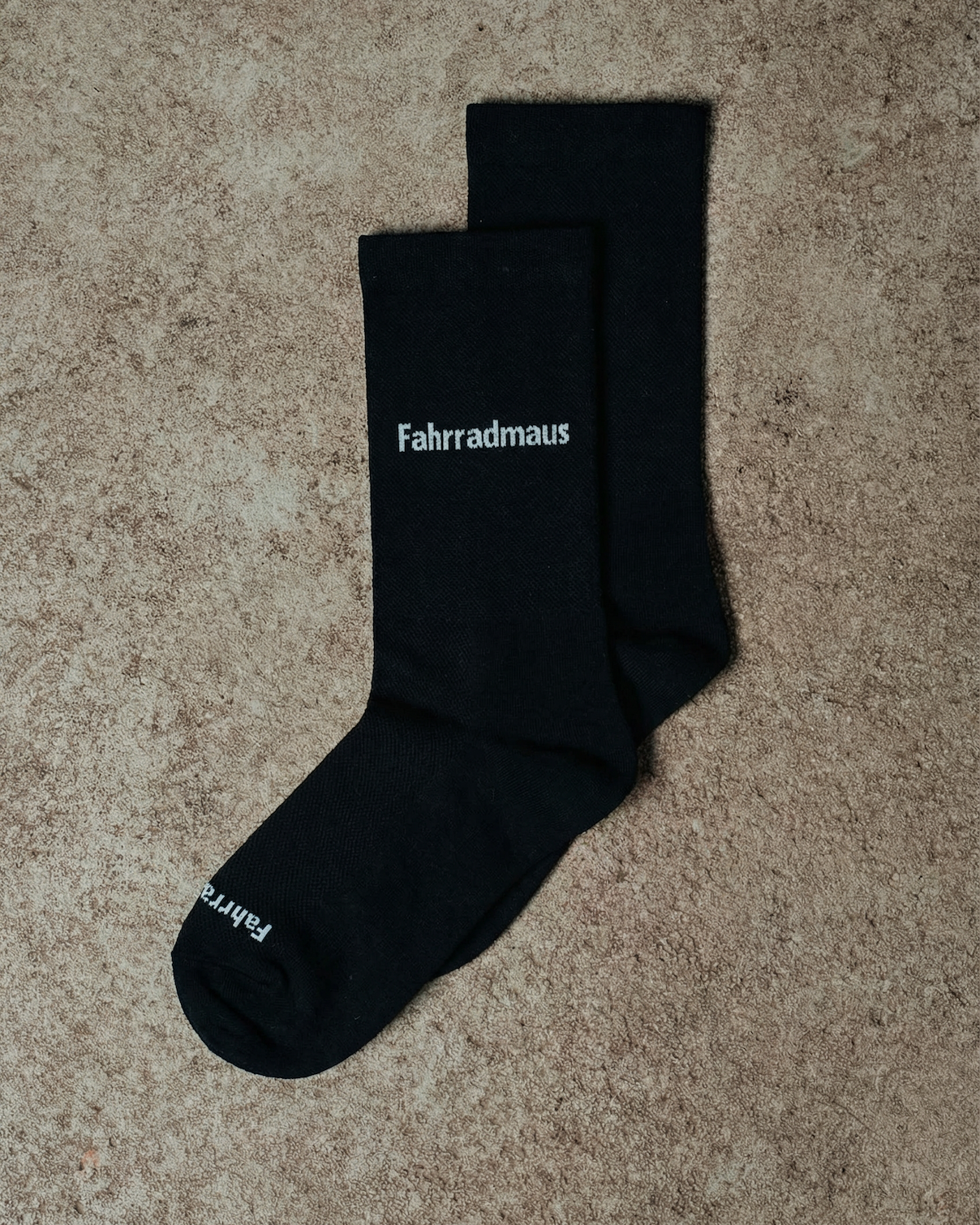 Fahrradmaus-Socken Schwarz/Weiß