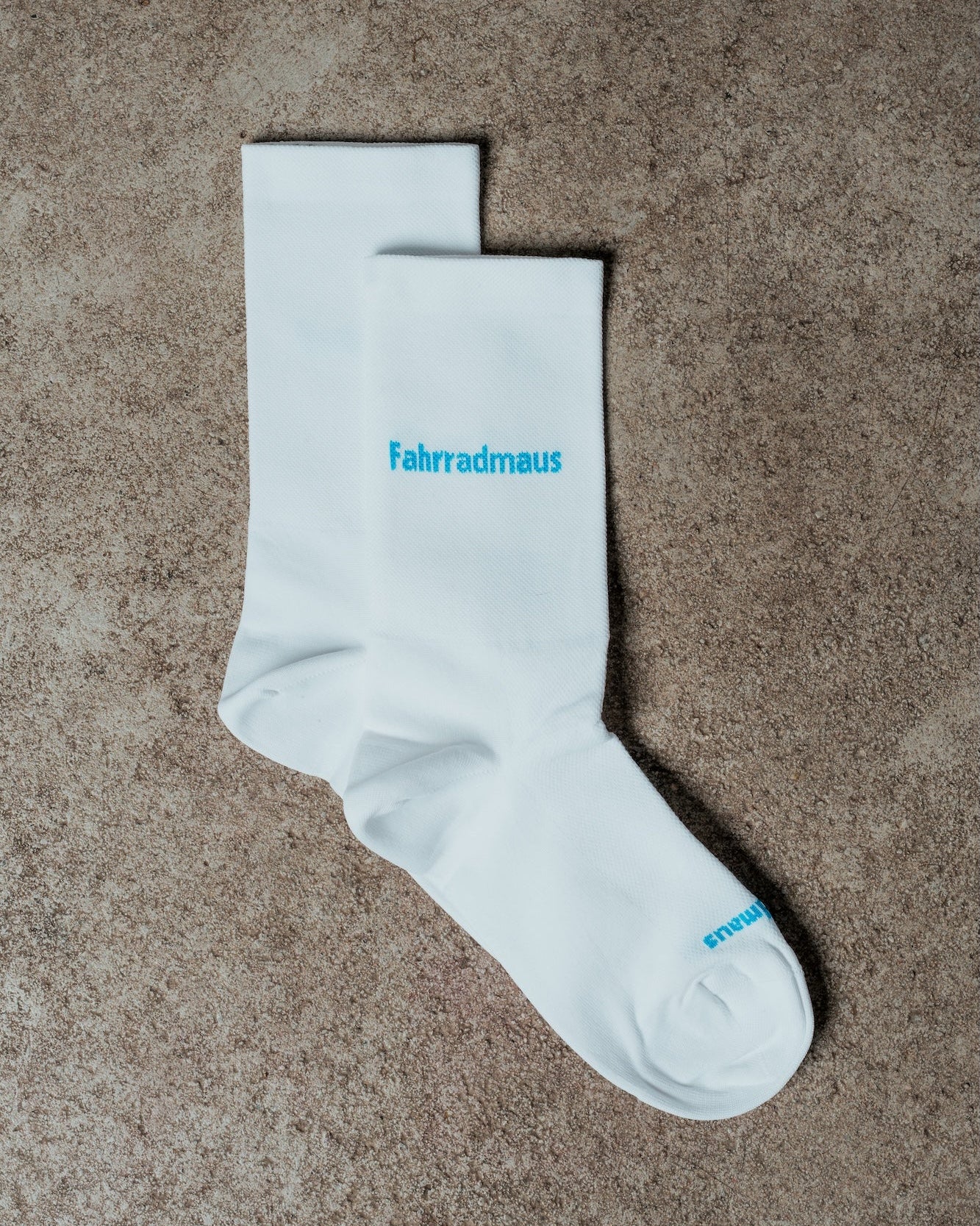 Fahrradmaus-Socken Weiß/Blau