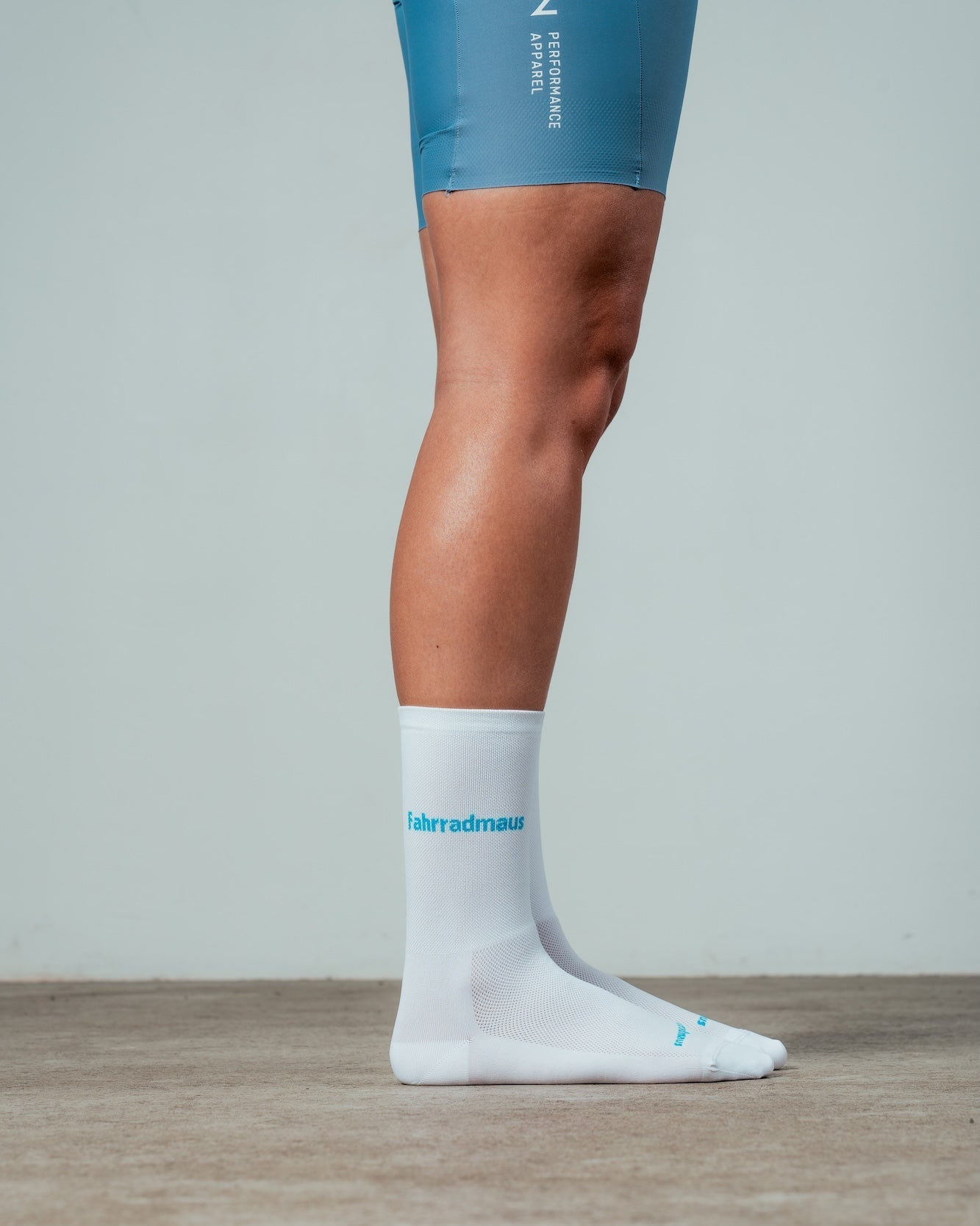 Fahrradmaus-Socken Weiß/Blau