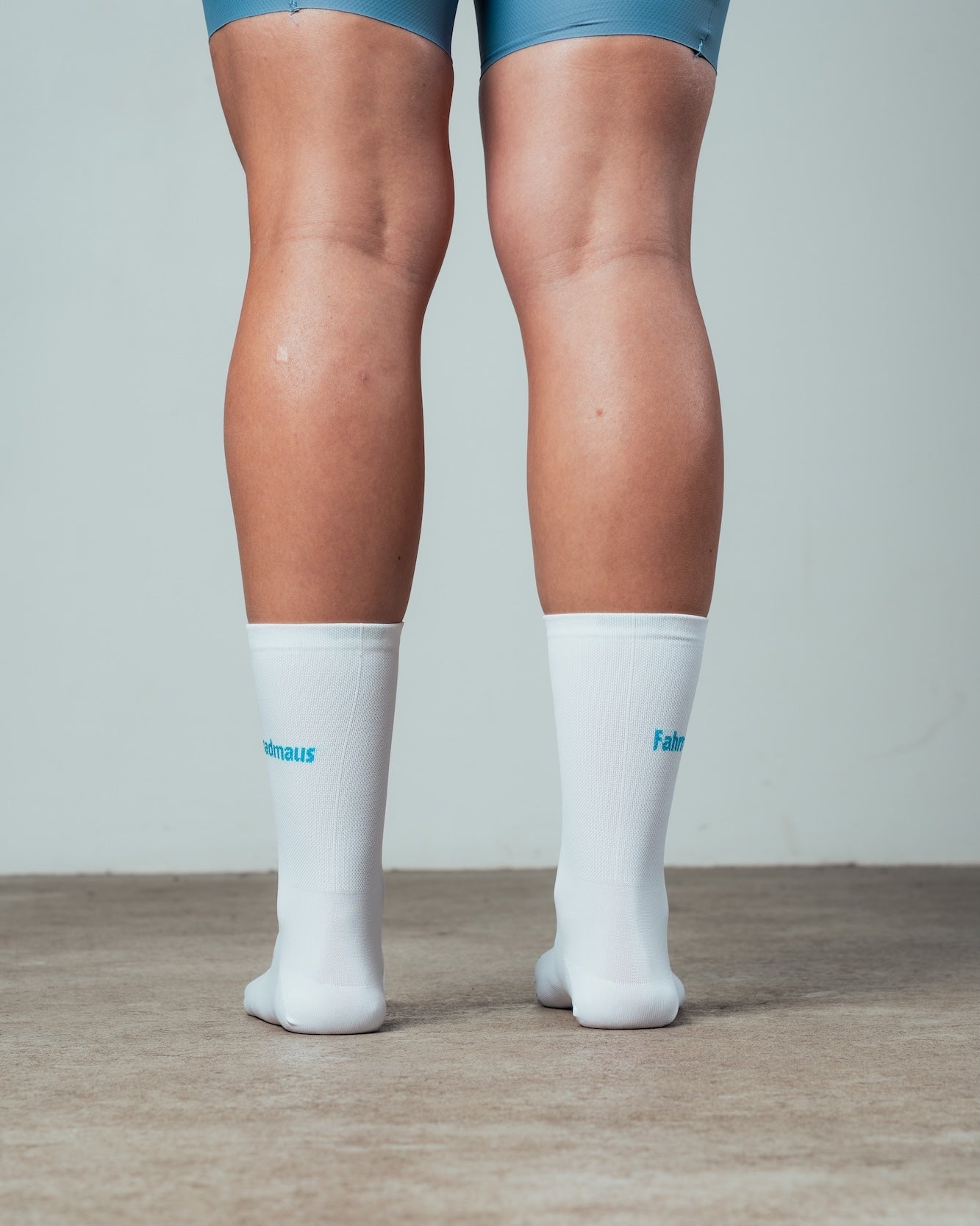 Fahrradmaus-Socken Weiß/Blau