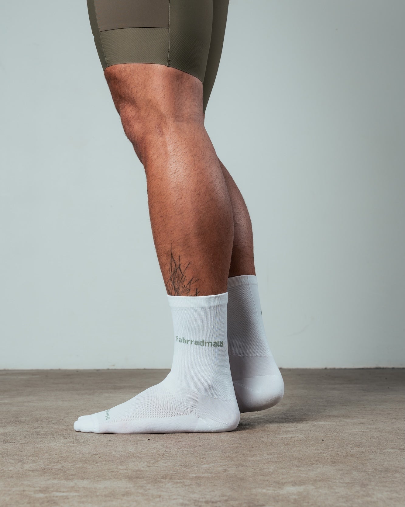 Fahrradmaus-Socken Weiß/Grün