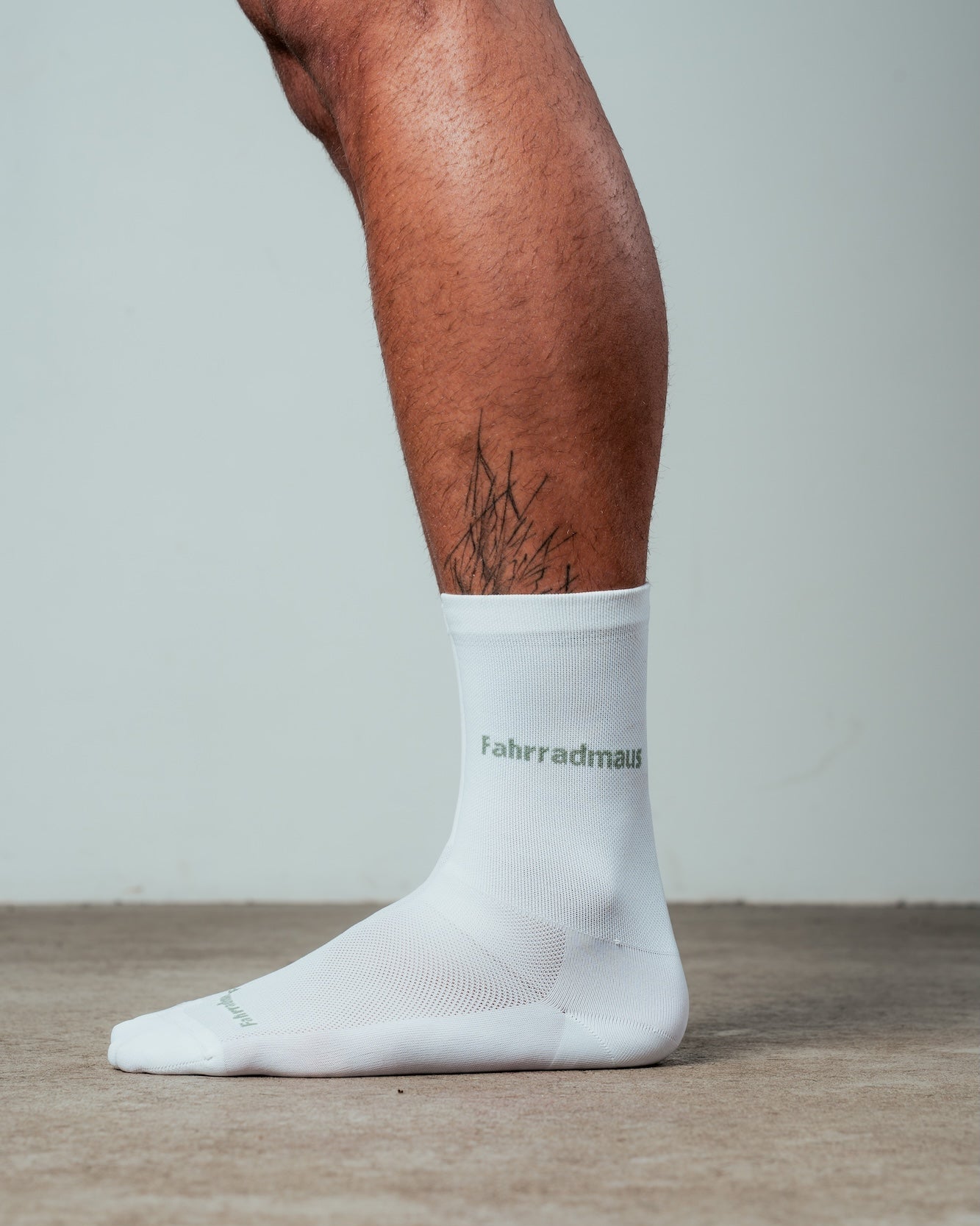 Fahrradmaus-Socken Weiß/Grün