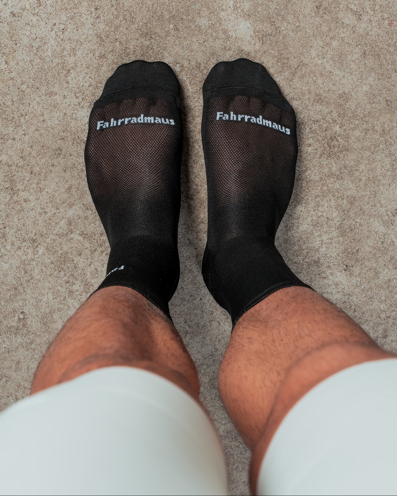 Fahrradmaus-Socken Schwarz/Weiß